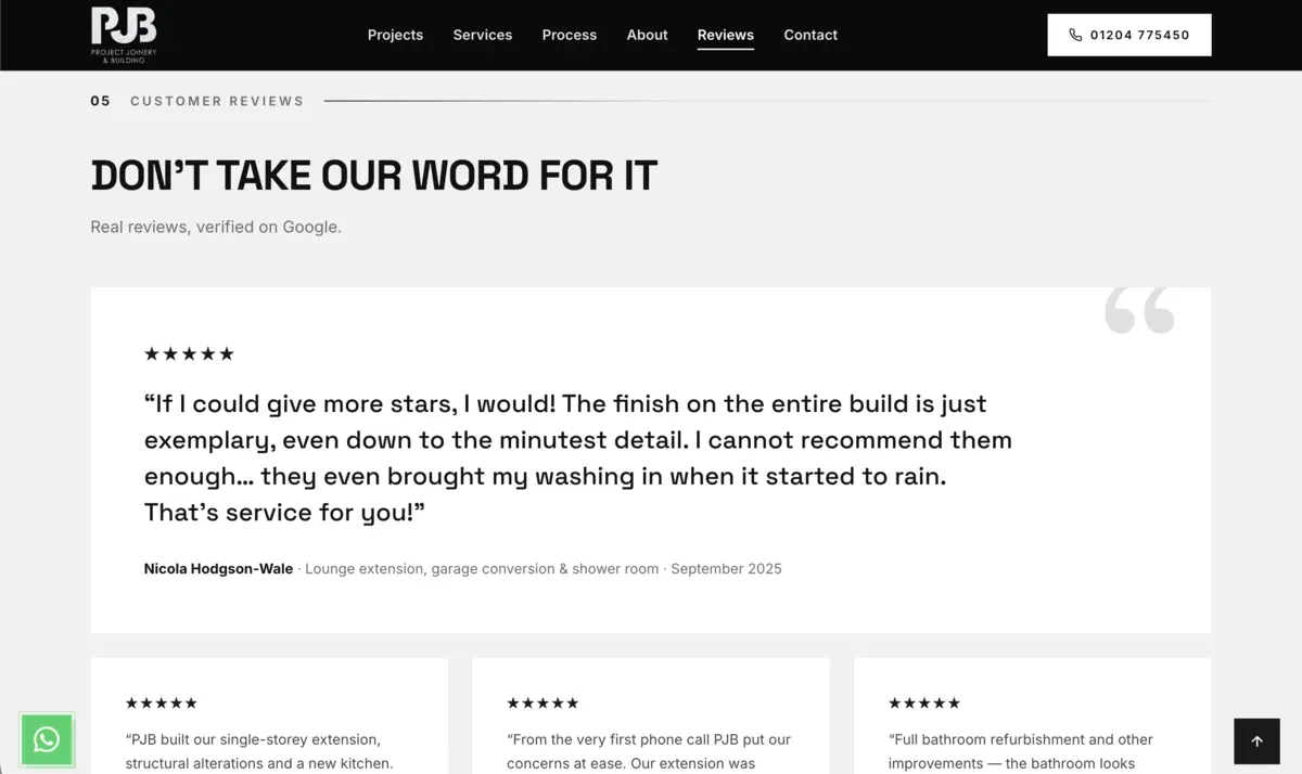 PJB — real reviews, verified on Google